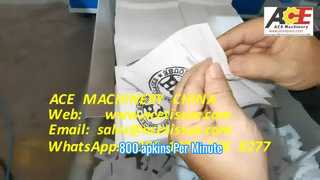 Machine à serviettes à grande vitesse à 4 voies | Impression 2 couleurs | Jusqu'à 4 800 serviettes/min