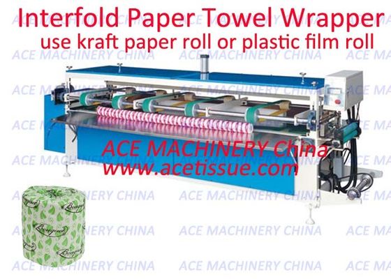 Automatic Paper Overwrapping Machine 2800mm Log Width For Toilet Tissue Roll