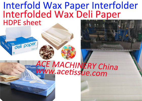 Automatic Interfolded Deli Paper Interfolding Machine For Deli Sheet & Patty Paper