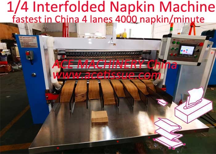 PLC contrôlée XP interfold machine à papier tissé serviette pour les tailles personnalisées et la colle de stratification