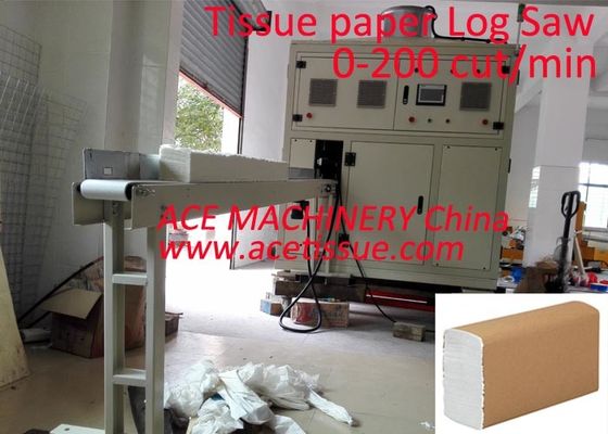 Machine automatique de scie de rondin de servocommande pour le papier de soie de soie de serviette d'Interfold