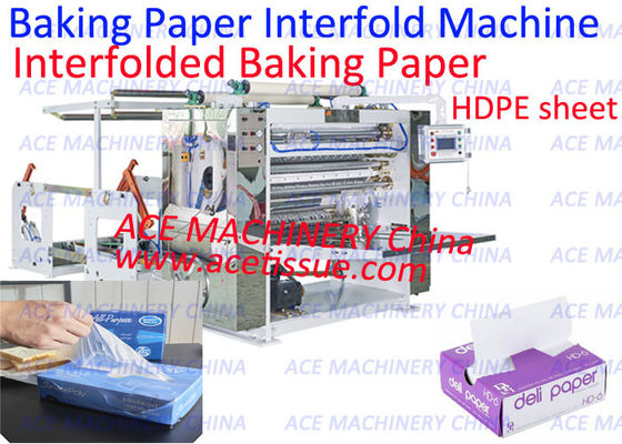 Machine automatique d'interpliage de tissu de boulangerie pour fabriquer du papier d'épicerie ciré