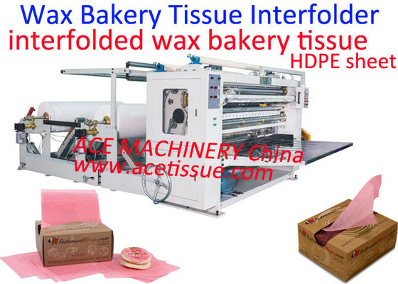 Machine de pliage de tissu de boulangerie de cire sèche imbriquée pour le papier d'épicerie de nourriture