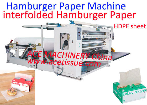 Machine d'interfolder de papier de galette d'hamburger pour le papier de charcuterie de cire d'enveloppe de beurre de sandwich