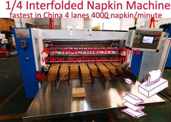 PLC contrôlée XP interfold machine à papier tissé serviette pour les tailles personnalisées et la colle de stratification