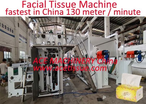 12000 feuilles/min Taiwan Design Interfold Machine de fabrication de papier de tissu facial avec système de gravure
