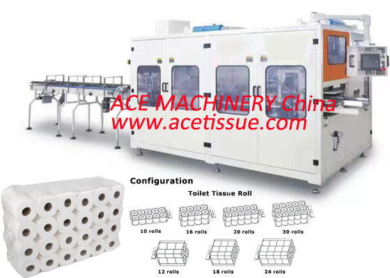 Facile et économe en main-d'œuvre Machine d'emballage de papier de serviette de cuisine Machine de travail lourd Structure de la machine jusqu'à 850 mm Tailles de sacs en PE avec trou d'air