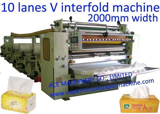 Machine de 6000 feuilles/de papier de soie de soie faciale ruelles de la minute 10
