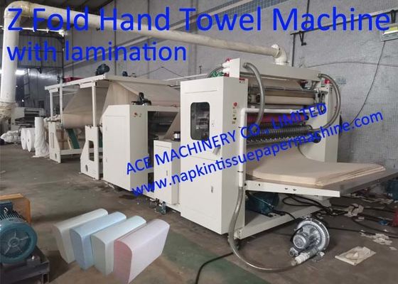 Machine automatique de serviette de papier de pli de Z avec la machine de serviette de main de pliage de la stratification Z avec la stratification