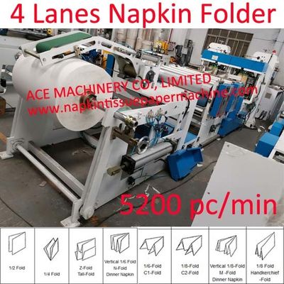 Quatre machine de serviette de déjeuner de fois des ruelles 1/4, 1/6 machine de table de serviette de distributeur de fois