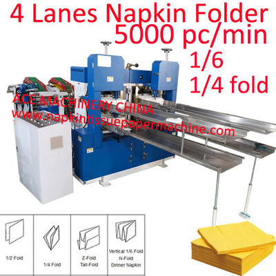 Lignes superbes de la grande vitesse 4 machines automatiques de serviette pour la feuille/minute de la serviette de papier de pli de Z 5200