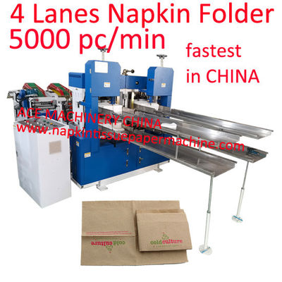 Machine à grande vitesse de dossier de serviette de papier pour 1/6 serviette de distributeur de Tableau de Tork de Grand-pli