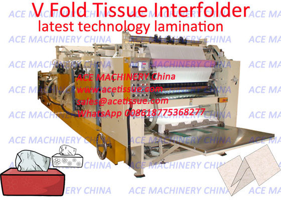 Type de dessin automatique de la Chine tissu de papier facial convertissant la machine avec coller l'unité de stratification